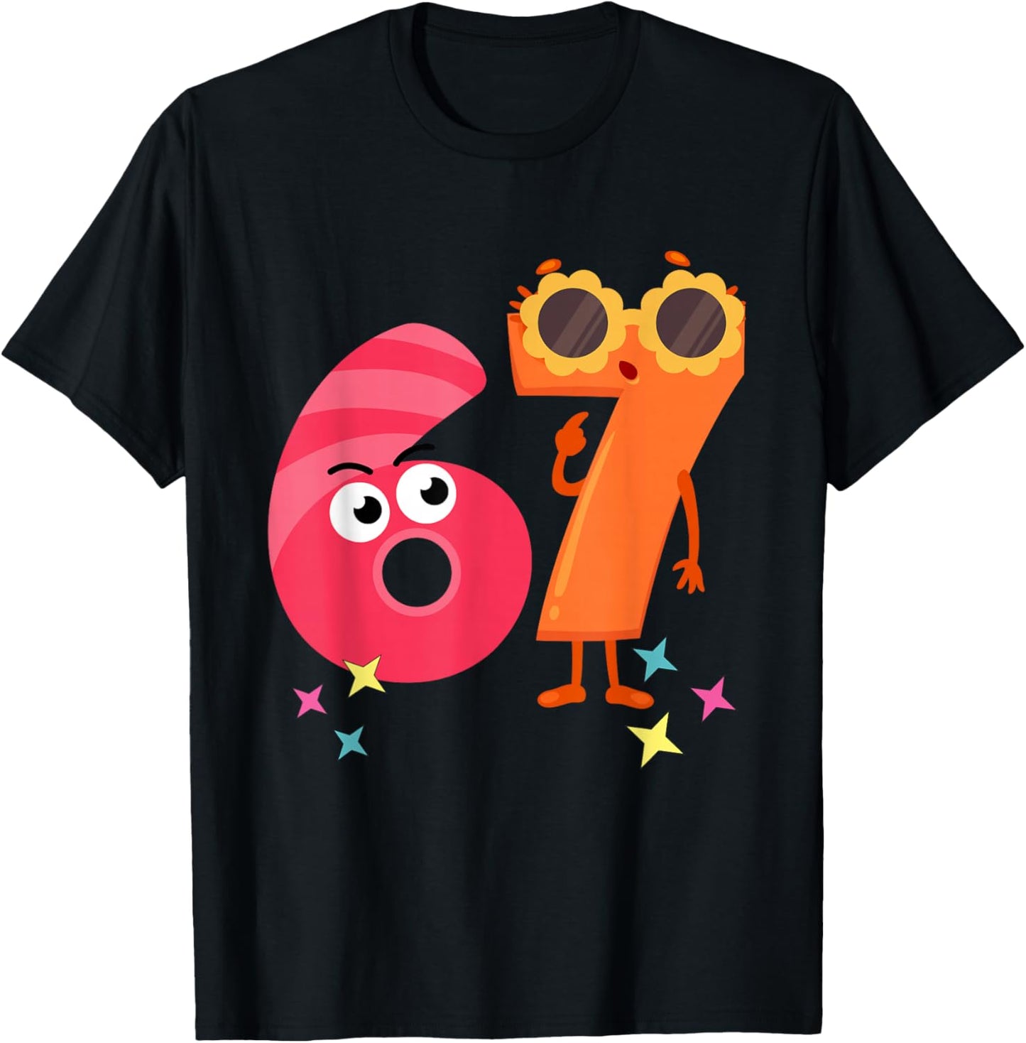 6 7 for Teacher (six Seven) T-Shirt - T-Shirt | Black