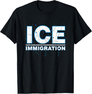 Ice Immigration Funny Political Statement T-Shirt - T-Shirt | Black