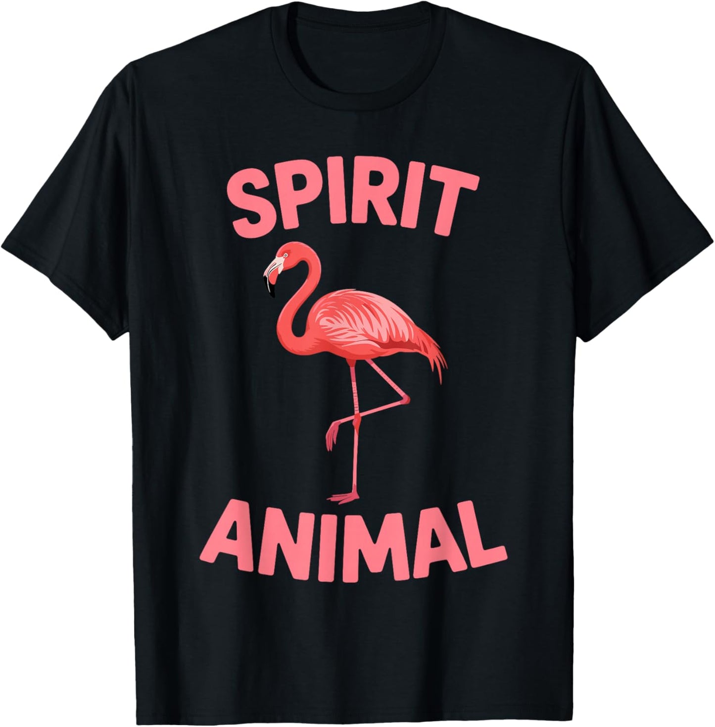 Funny Flamingo Art Women Kids Pink Flamingo Lover T-Shirt - T-Shirt | Black