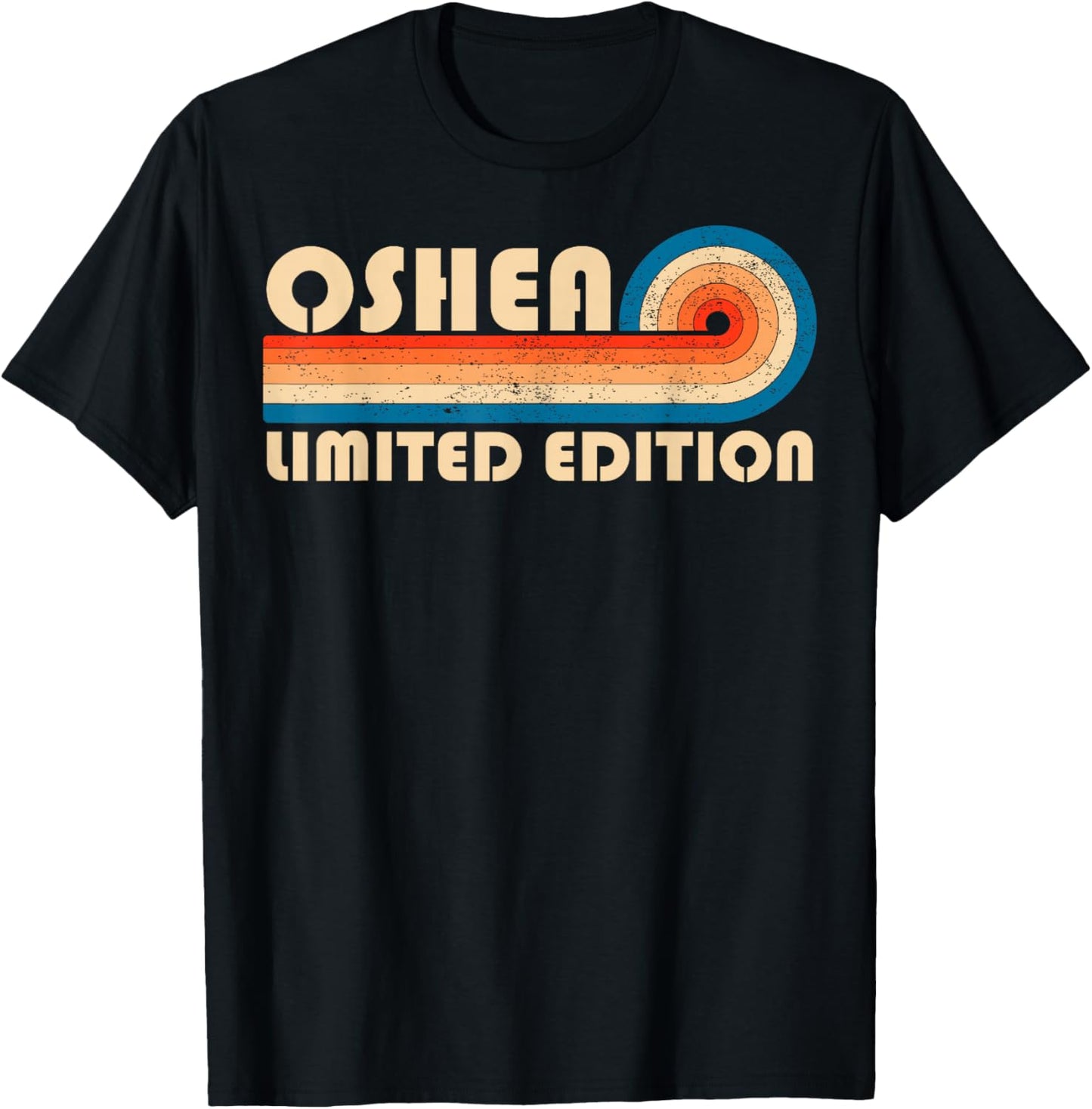 Oshea Retro 70s 80s Sunset Stripe T-Shirt - T-Shirt | Black