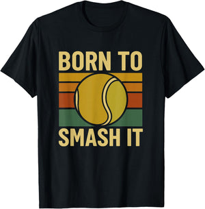 Funny Tennis Women Men Boys Girls T-Shirt - T-Shirt | Black