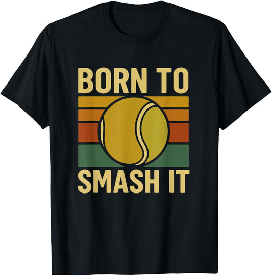 Funny Tennis Women Men Boys Girls T-Shirt - T-Shirt | Black