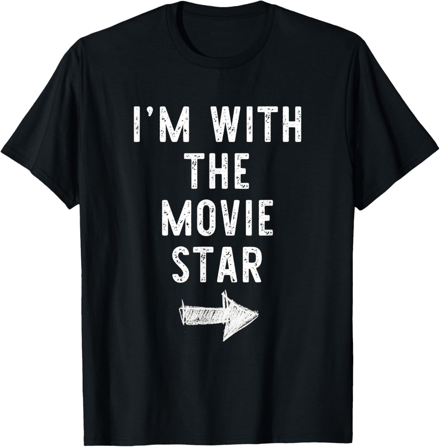 I’m with The Movie Star Funny Halloween Couple Costume T-Shirt - T-Shirt | Black