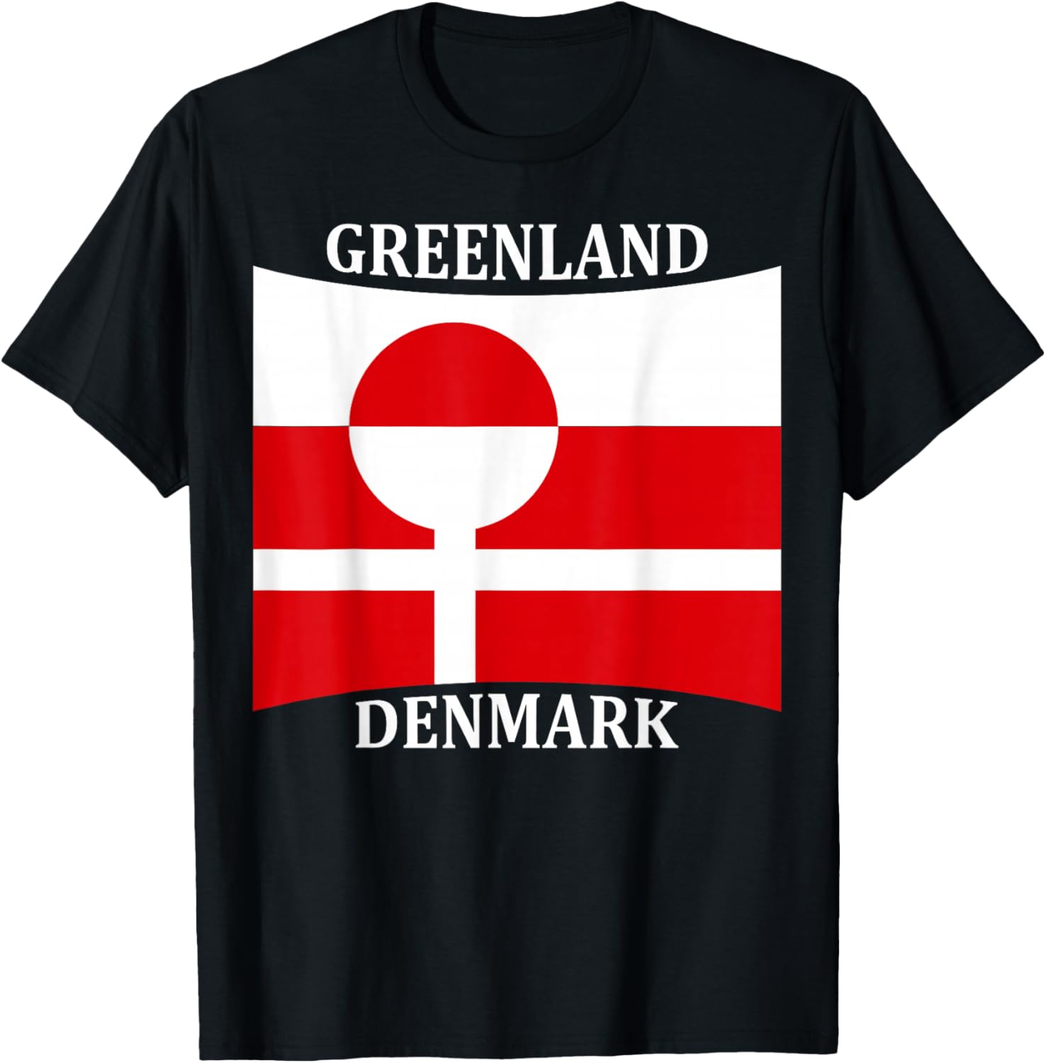 Greenland Denmark Flag United Stand Together Support Freedom T-Shirt - T-Shirt | Black