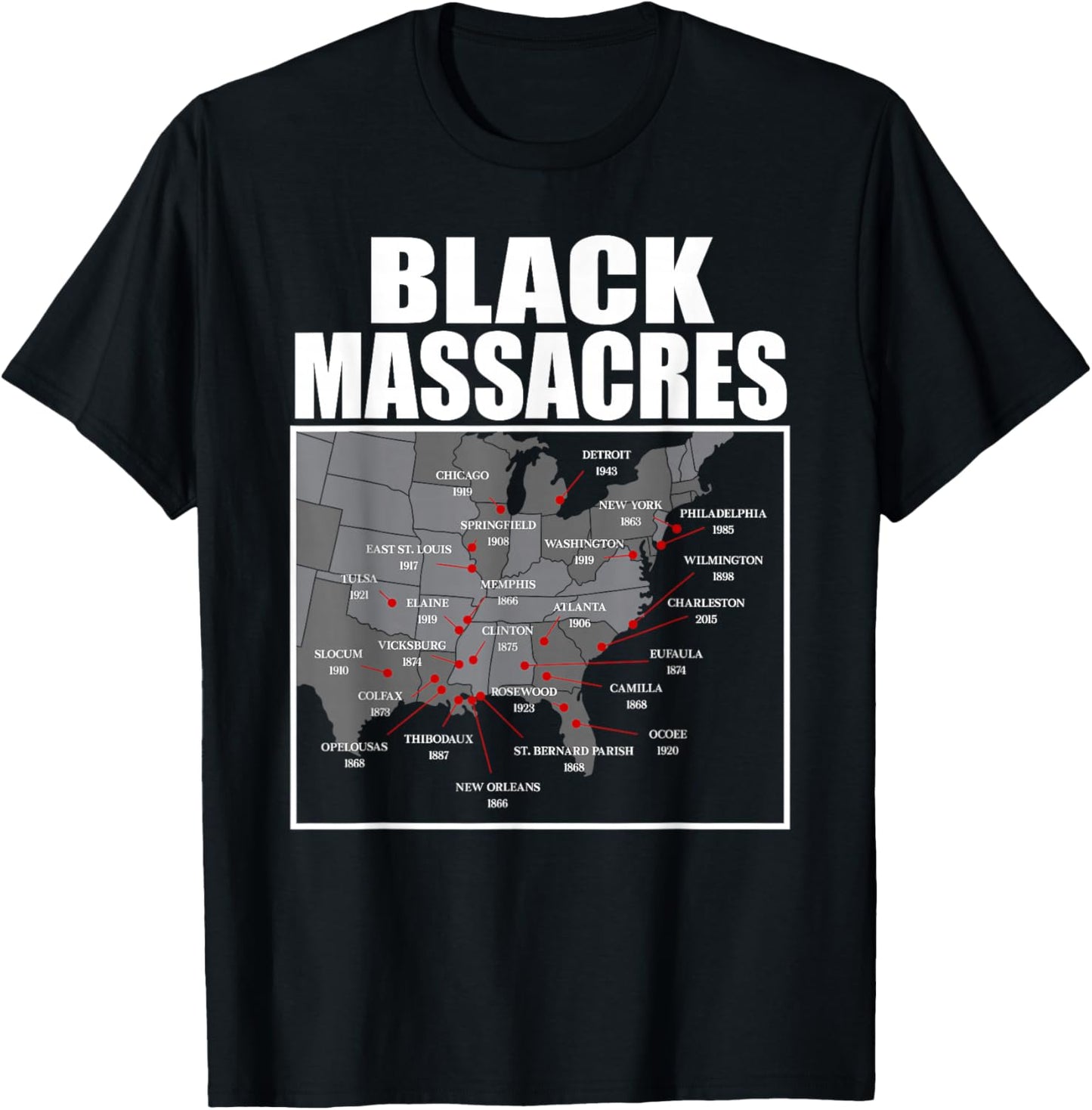African American History Awareness Map Afro Women Men T-Shirt - T-Shirt | Black