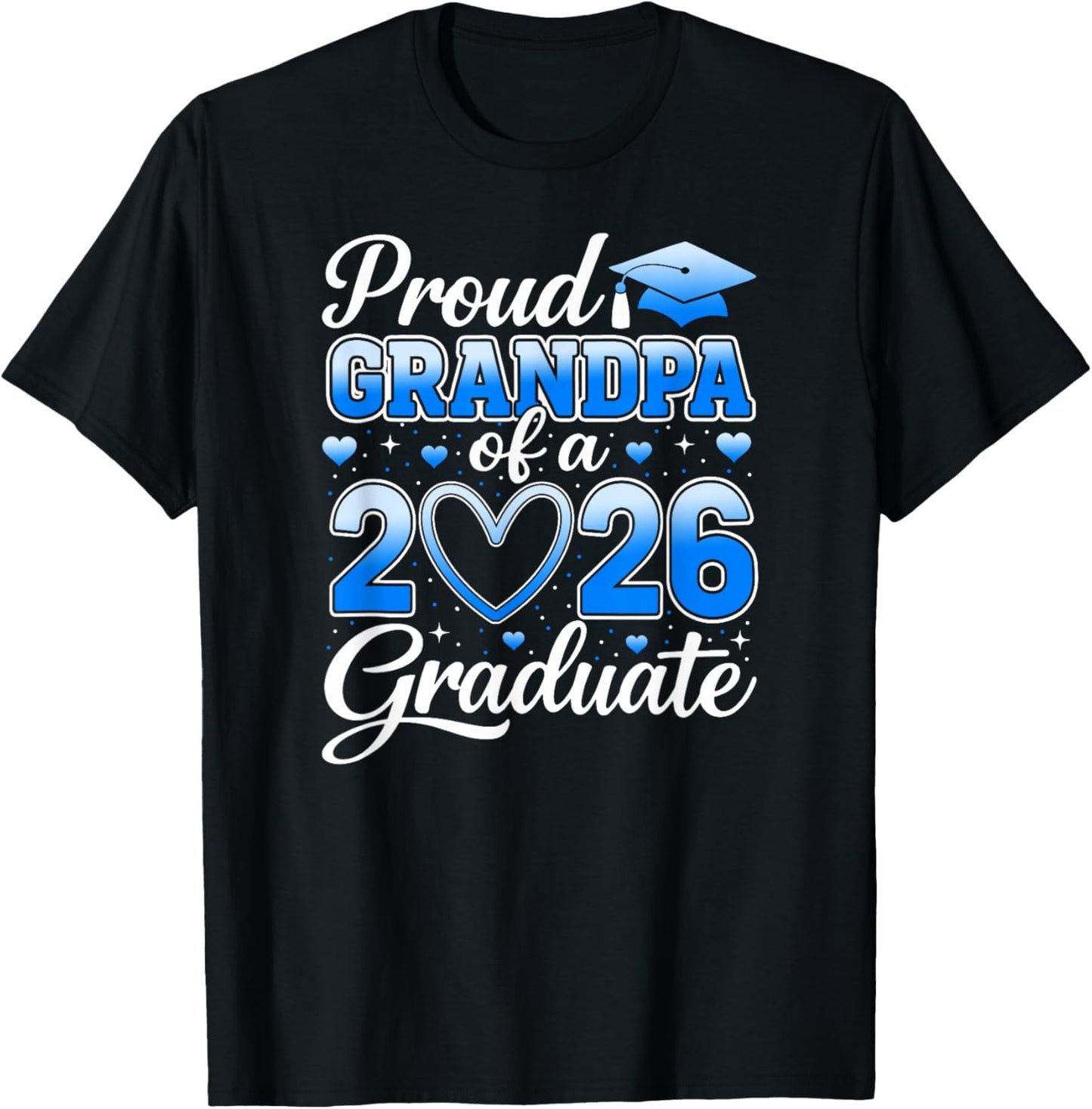 Proud Grandpa of A Class of 2026 Graduate Senior Graduation T-Shirt - T-Shirt | Black