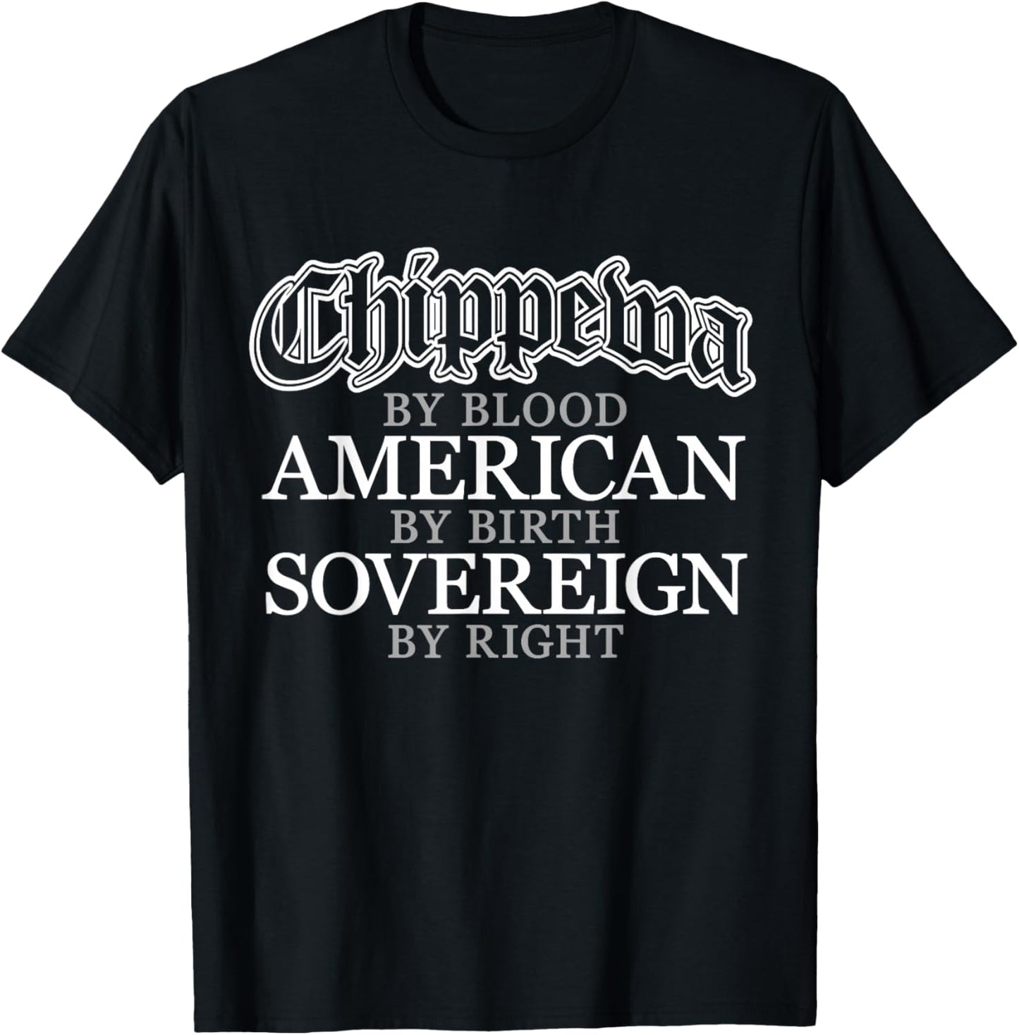 Chippewa Native American Indian T-Shirt - T-Shirt | Black