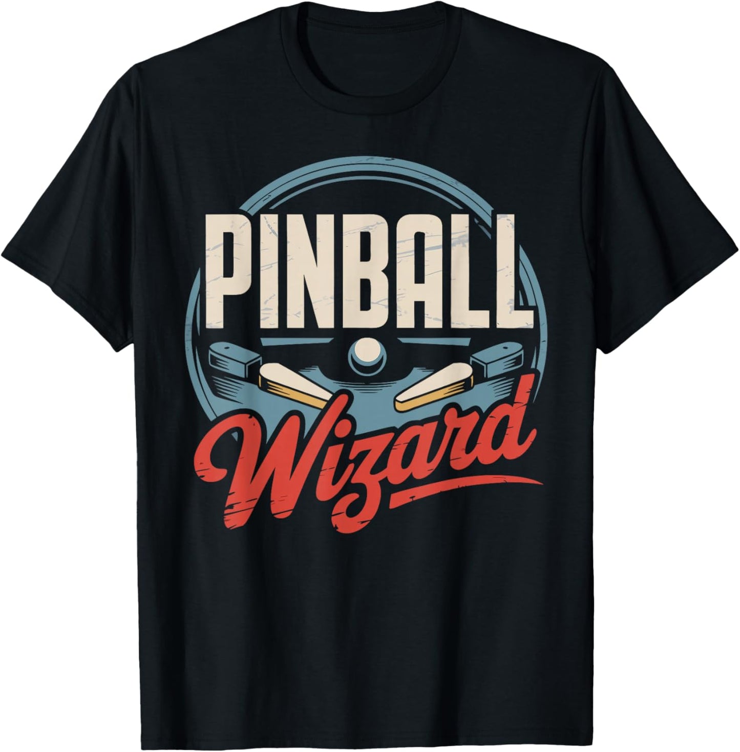 Pinball Player Retro Arcade Pinball Wizard T-Shirt - T-Shirt | Black