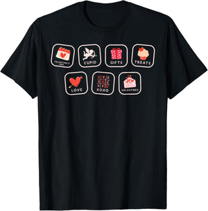 Valentine SPED Teacher AAC PCS Symbol Behavior Speech T-Shirt - T-Shirt | Black