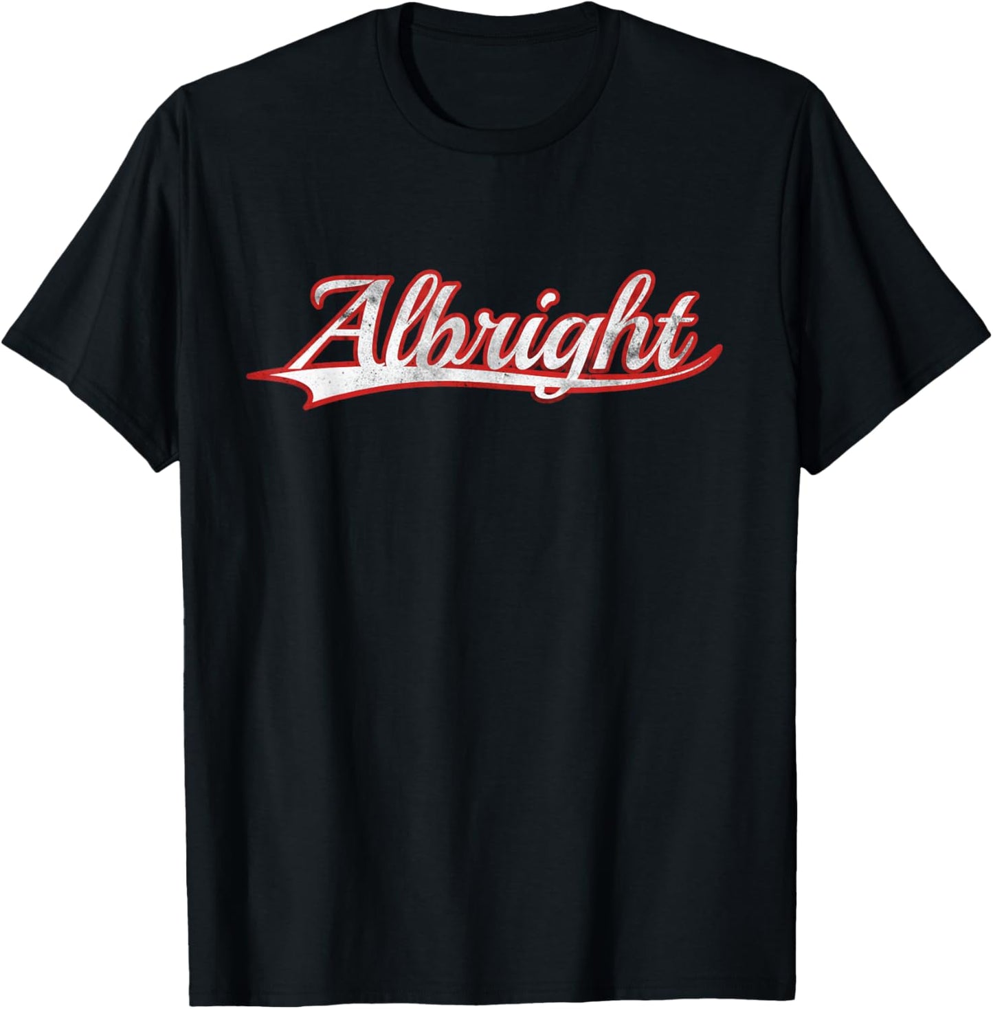 Albright Reading Pennsylvania Area Vintage Varsity Throwback T-Shirt - T-Shirt | Black