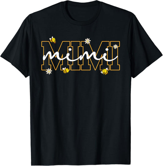 Bee 1st Birthday Matching Family Mimi to bee T-Shirt - T-Shirt | Black