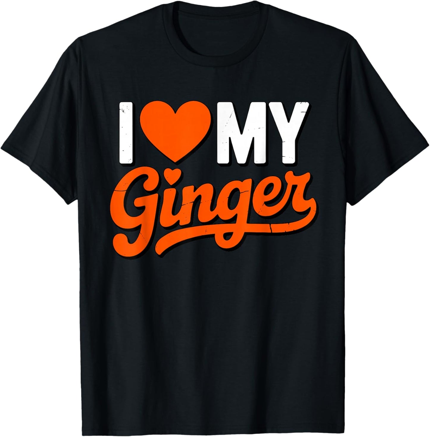 I Heart My Ginger Gingers are My Type Proud Redhead T-Shirt - T-Shirt | Black
