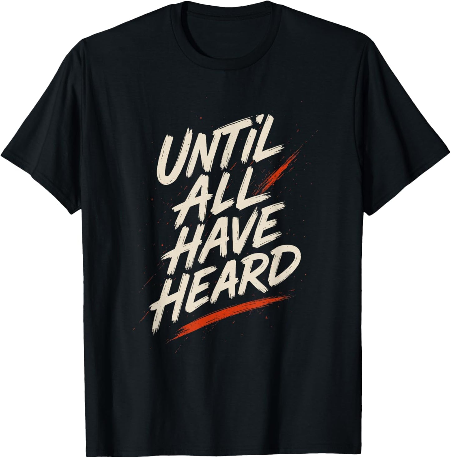 Until All Have Heard Brush Lettering Faith Design T-Shirt - T-Shirt | Black