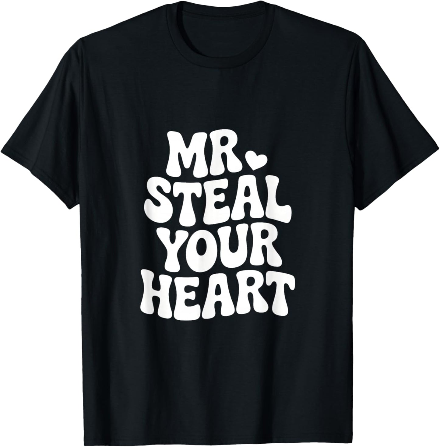 Mr Steal Your Heart Valentine's Day Boys Toddler Kids T-Shirt - T-Shirt | Black