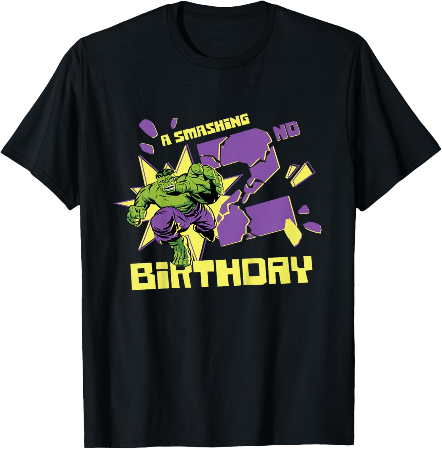 Marvel Super Heroes Hulk A Smashing 2nd Birthday Party T-Shirt - T-Shirt | Black