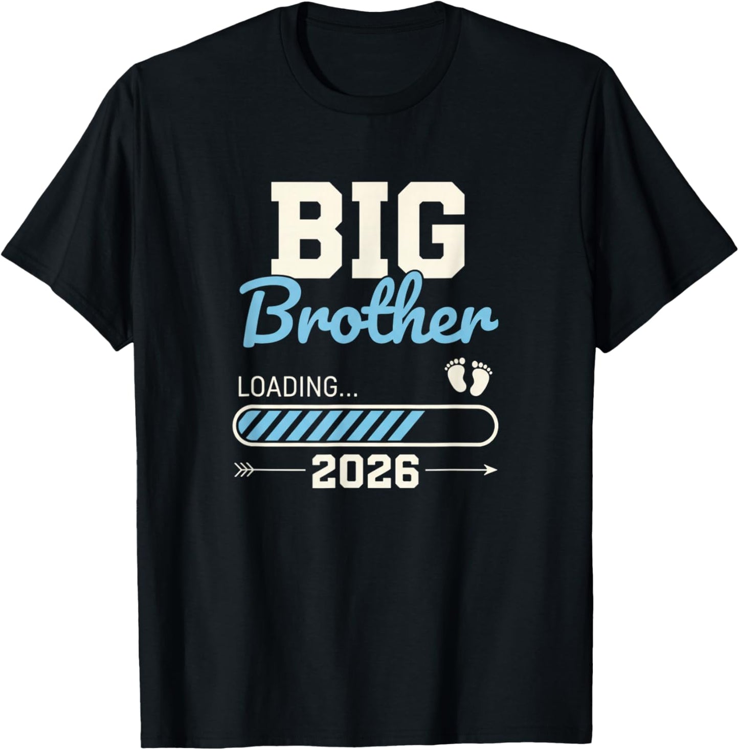 Big Brother Loading 2026 Pregnancy Announcement Kids Sibling T-Shirt - T-Shirt | Black