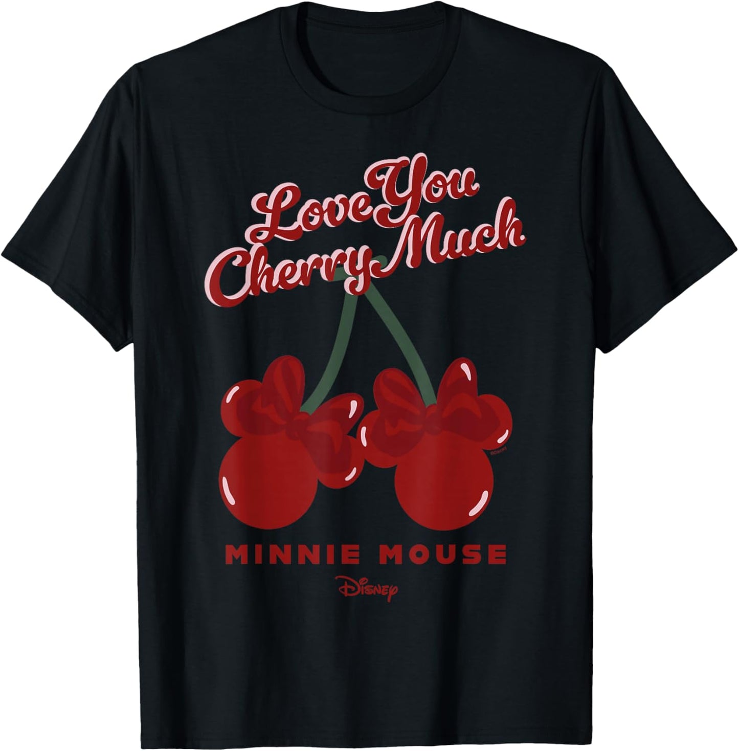Disney Mickey and Friends Love You Cherry Much Minnie Mouse T-Shirt - T-Shirt | Black