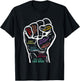 Power Fist Hand Inspirational Leaders Black History Month T-Shirt - T-Shirt | Black