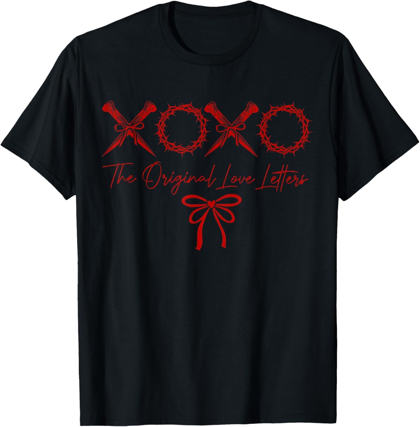 XOXO The Original Love Letters Christian Valentine’s Day T-Shirt - T-Shirt | Black
