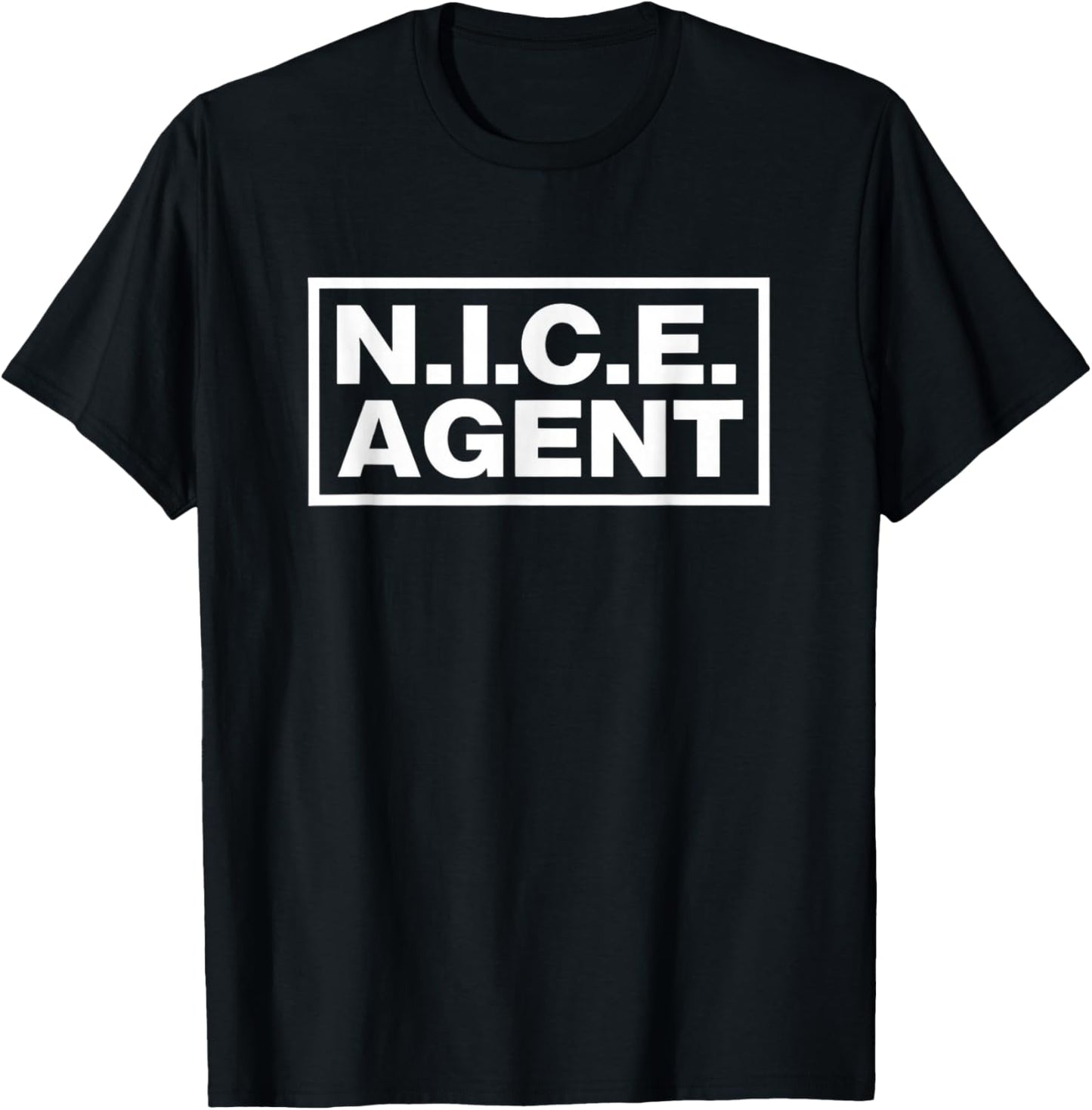 N I C E Agent Official Funny Protest Costume Art T-Shirt - T-Shirt | Black