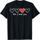 Valentines Day Hearts PS I Love You Cute Women Girls Kid Men T-Shirt - T-Shirt | Black