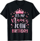 It's My Nana's 70th Birthday Pink Happy 70 Years Old T-Shirt - T-Shirt | Black