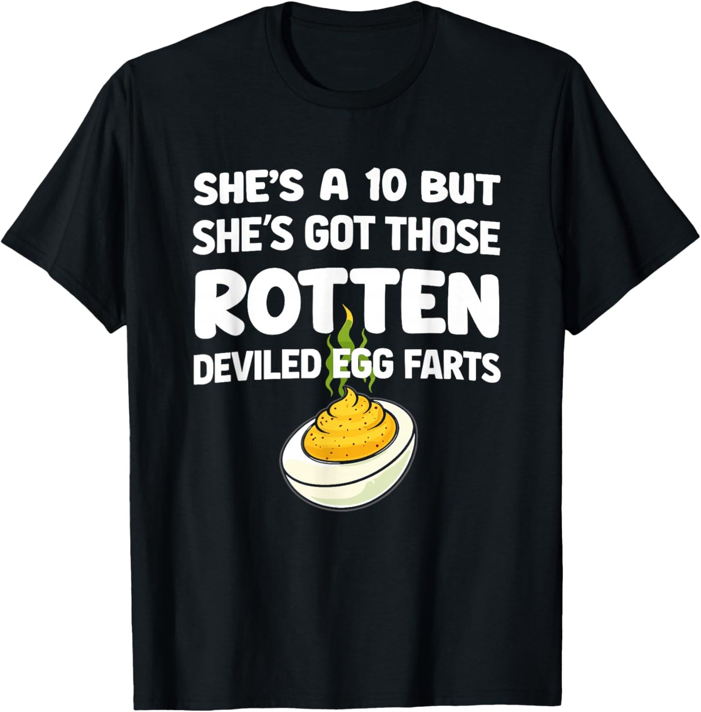 Funny Deviled Egg Fart T-Shirt - T-Shirt | Black