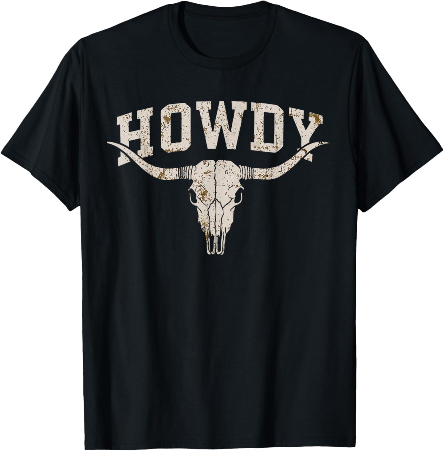 Vintage Retro Howdy Cowboy Name Pride Gift Women Kid T-Shirt - T-Shirt | Black