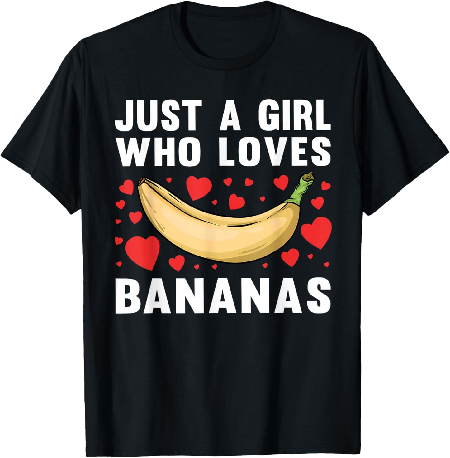 Cute Banana Design for Girls Women Kids Fruit Banana Lovers T-Shirt - T-Shirt | Black