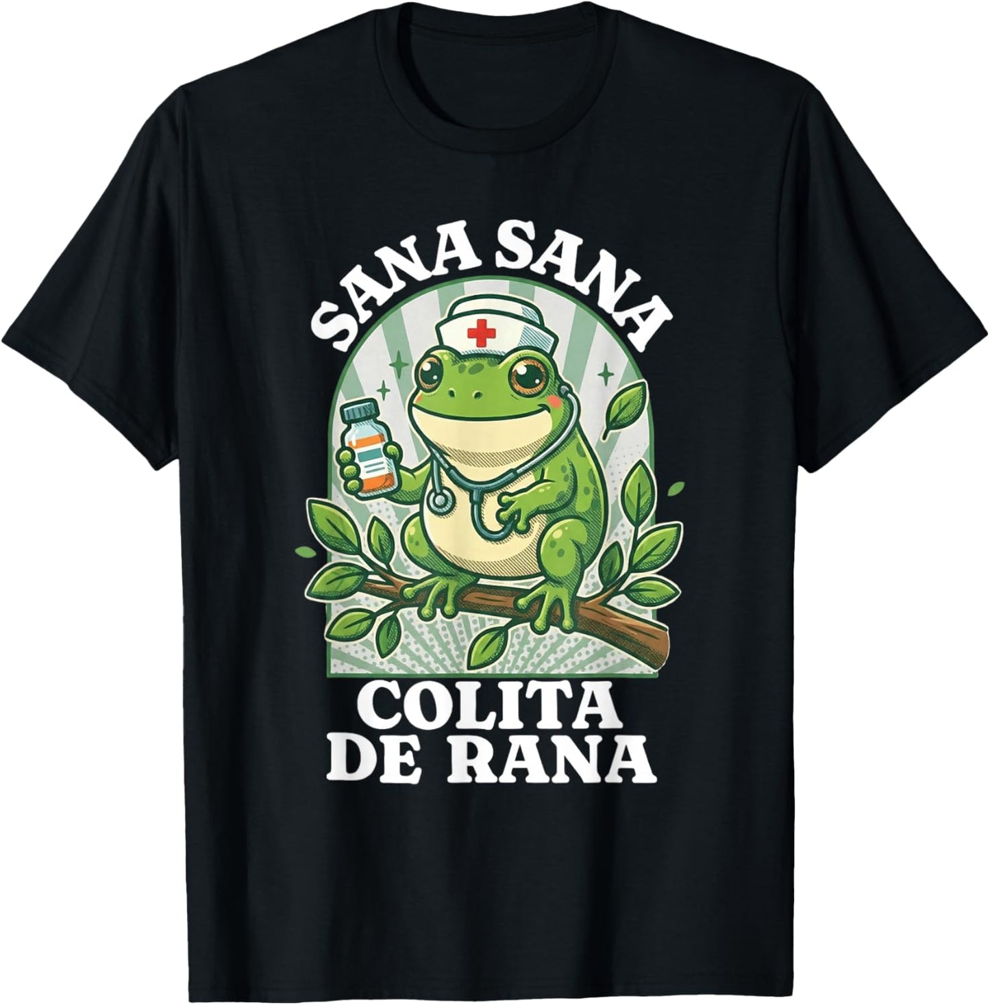 Sana Sana Colita De Rana-Funny Frog T-Shirt - T-Shirt | Black