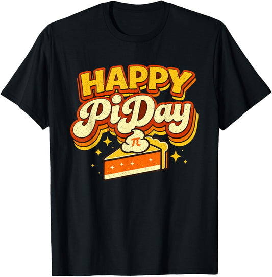 Groovy Happy Pi Day 3.14 Pie Math Lovers Mathematics Teacher T-Shirt - T-Shirt | Black