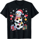Soccer Christmas Snowman Ice Cream Dripping Soccer Drip T-Shirt - T-Shirt | Black