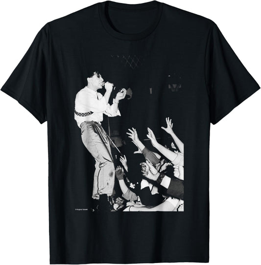 Jim Kerr Simple Minds New Gold Tour 1982 by Virginia Turbett T-Shirt - T-Shirt | Black