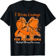 Butterfly Bow I Wear Orange for My Grandma MS Awareness T-Shirt - T-Shirt | Black