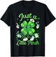 Just A-Little Pinch Nursing St Patricks Day Nurse Shamrock T-Shirt - T-Shirt | Black