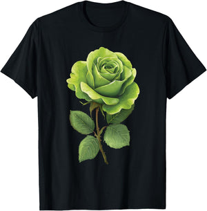 Green Rose T-Shirt - T-Shirt | Black
