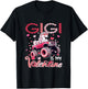 Gigi is My Valentine Unicorn Sunglasses On Monster Truck T-Shirt - T-Shirt | Black