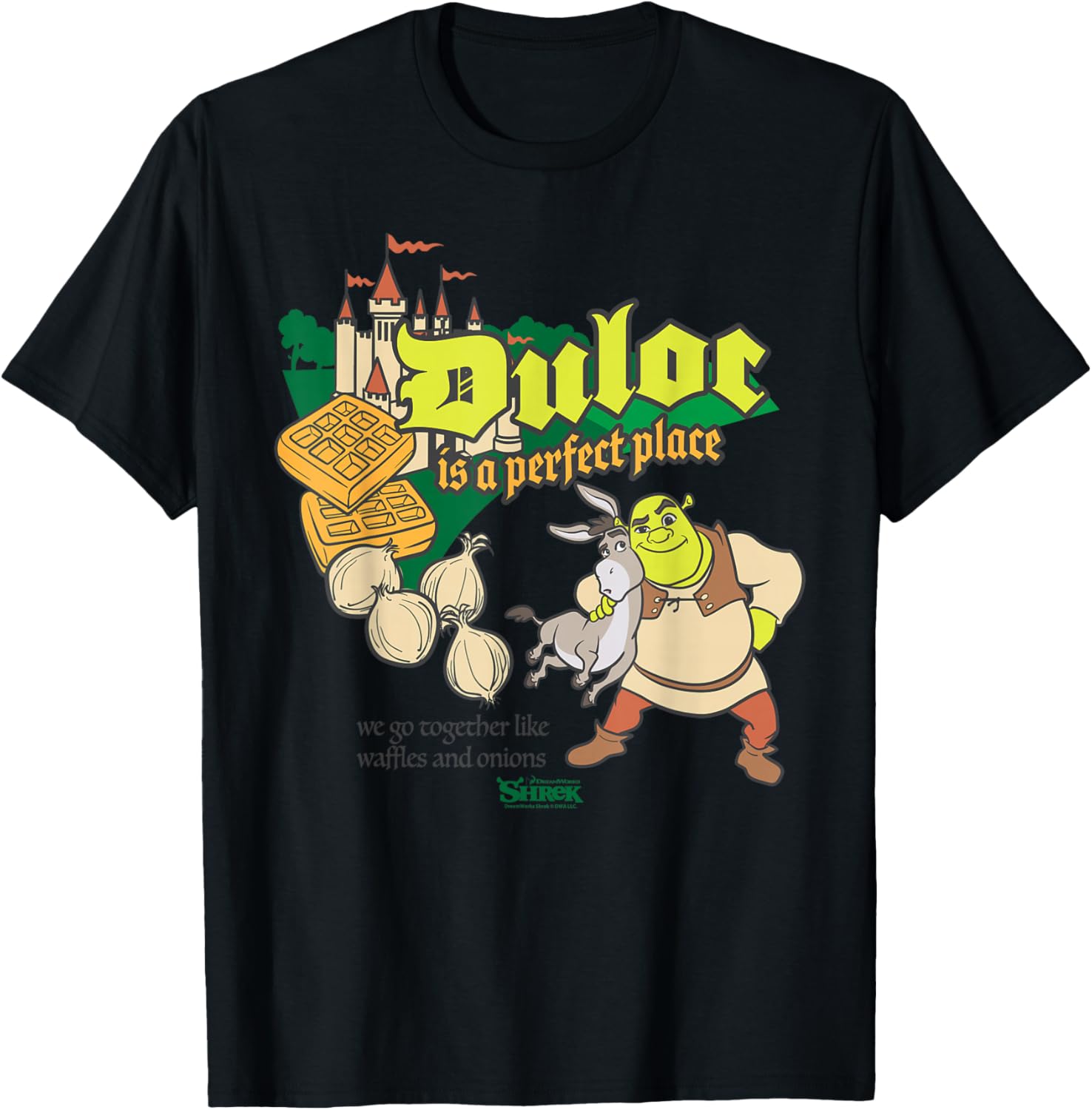 Shrek Duloc is a Perfect Place T-Shirt - T-Shirt | Black