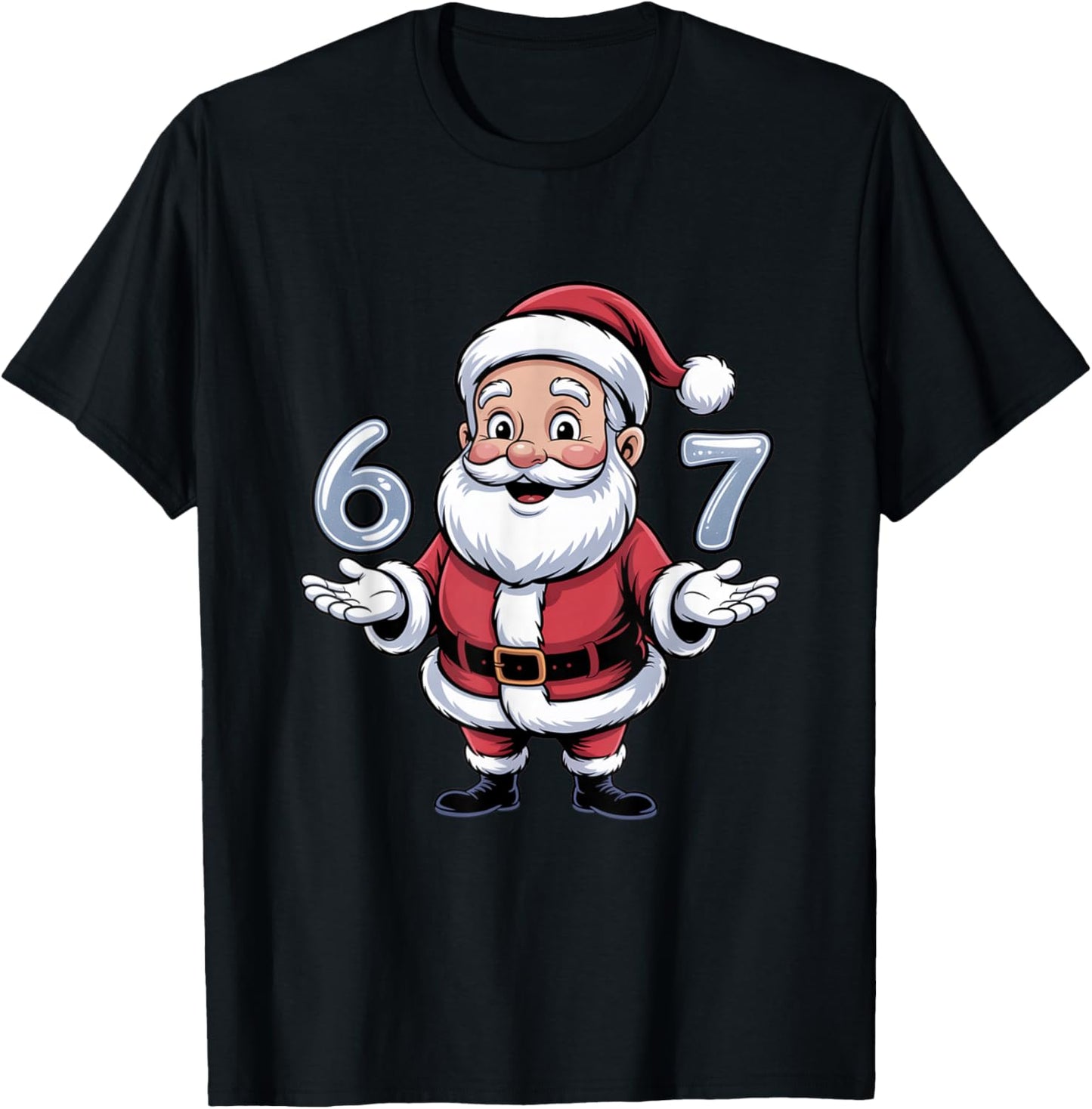 Christmas 67 Funny Xmas Six Seven Ugly Sweater 6-7 T-Shirt - T-Shirt | Black