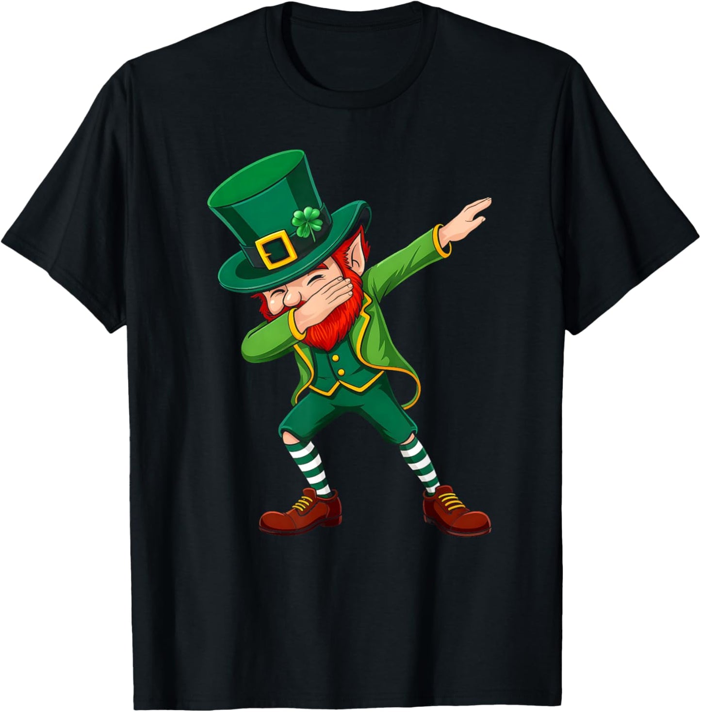 Dabbing Leprechaun St Patricks Day Boys Men Kids Dab Dance T-Shirt - T-Shirt | Black