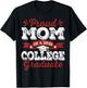 Proud Mom of 2026 Graduate College Graduation T-Shirt - T-Shirt | Black