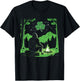 St Patricks Day Bigfoot Sasquatch Shamrock Firecamp T-Shirt - T-Shirt | Black