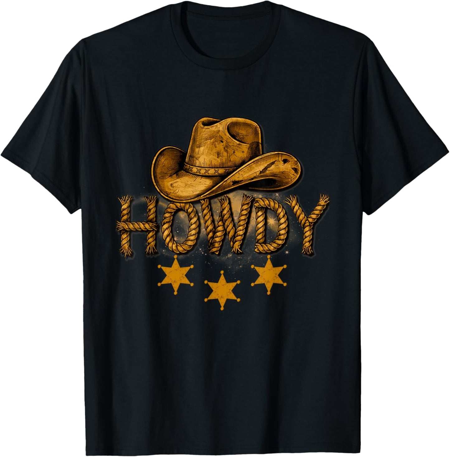 Howdy Western Cowboy Birthday Howdy Cowboy T-Shirt - T-Shirt | Black