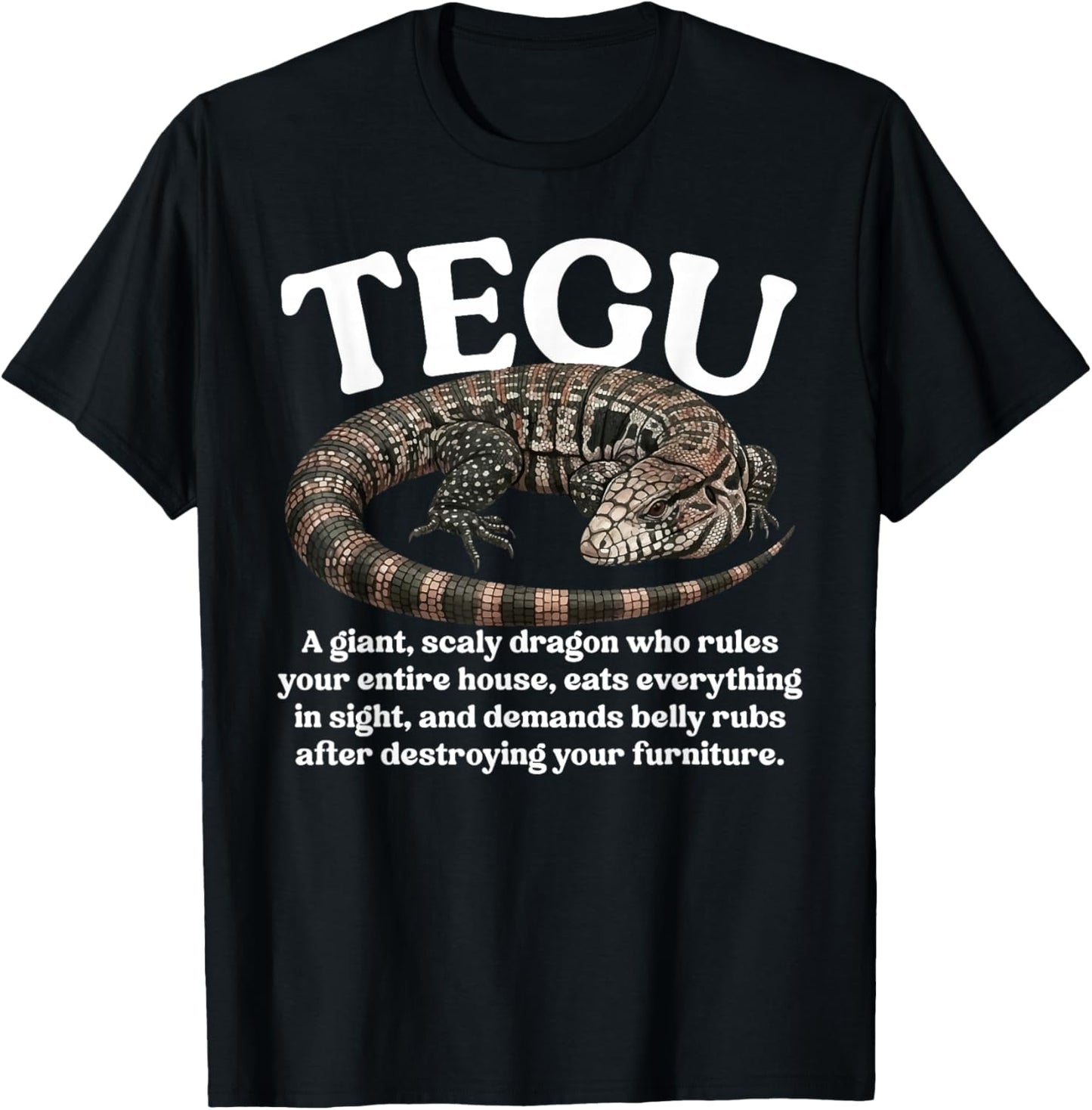 Tegu Definition Tegu Owner Tegu Lover Tegu Lizard T-Shirt - T-Shirt | Black