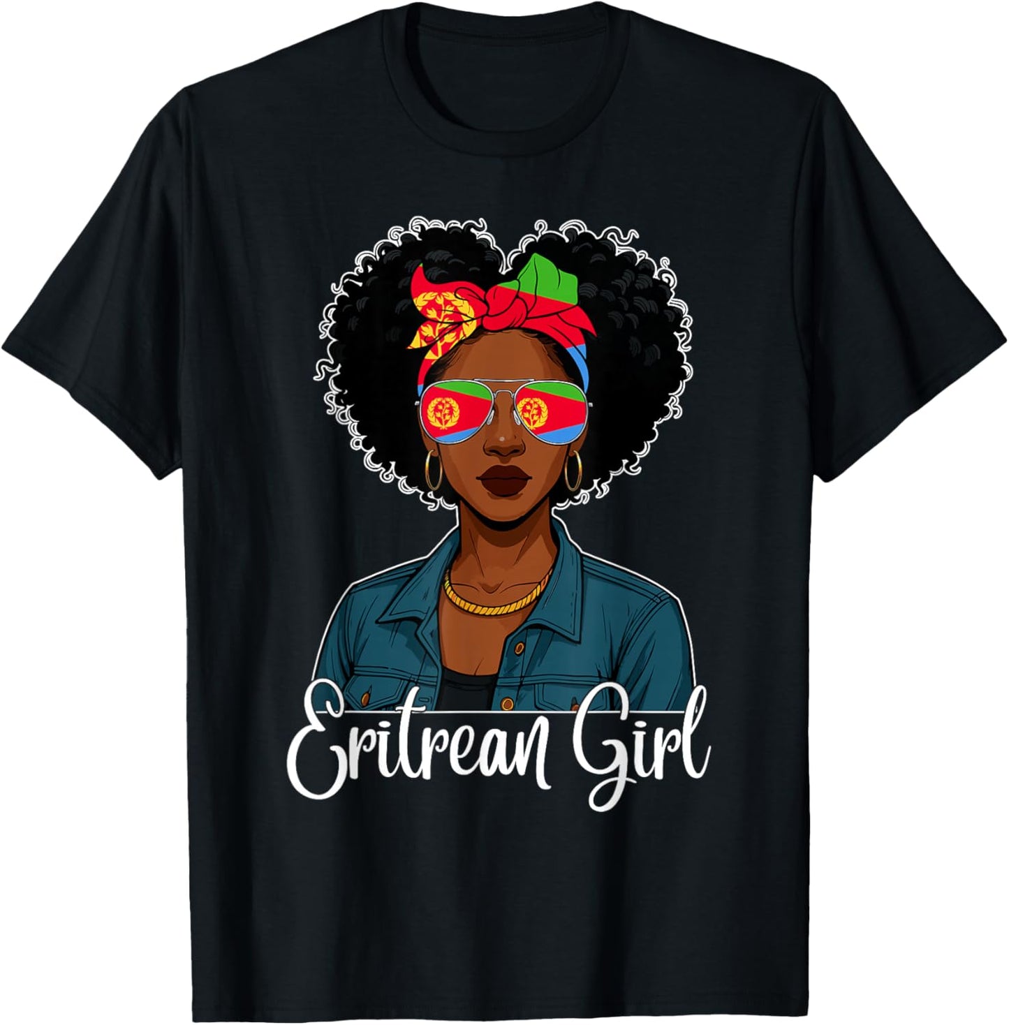 Eritrean Girl Black History Month Eritrea Flag Pride Girls T-Shirt - T-Shirt | Black