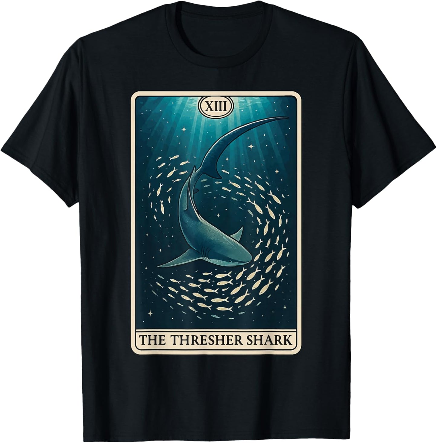 The Thresher Shark Tarot Card T-Shirt - T-Shirt | Black
