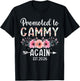 Promoted to Gammy Again Est 2026 Flower T-Shirt - T-Shirt | Black