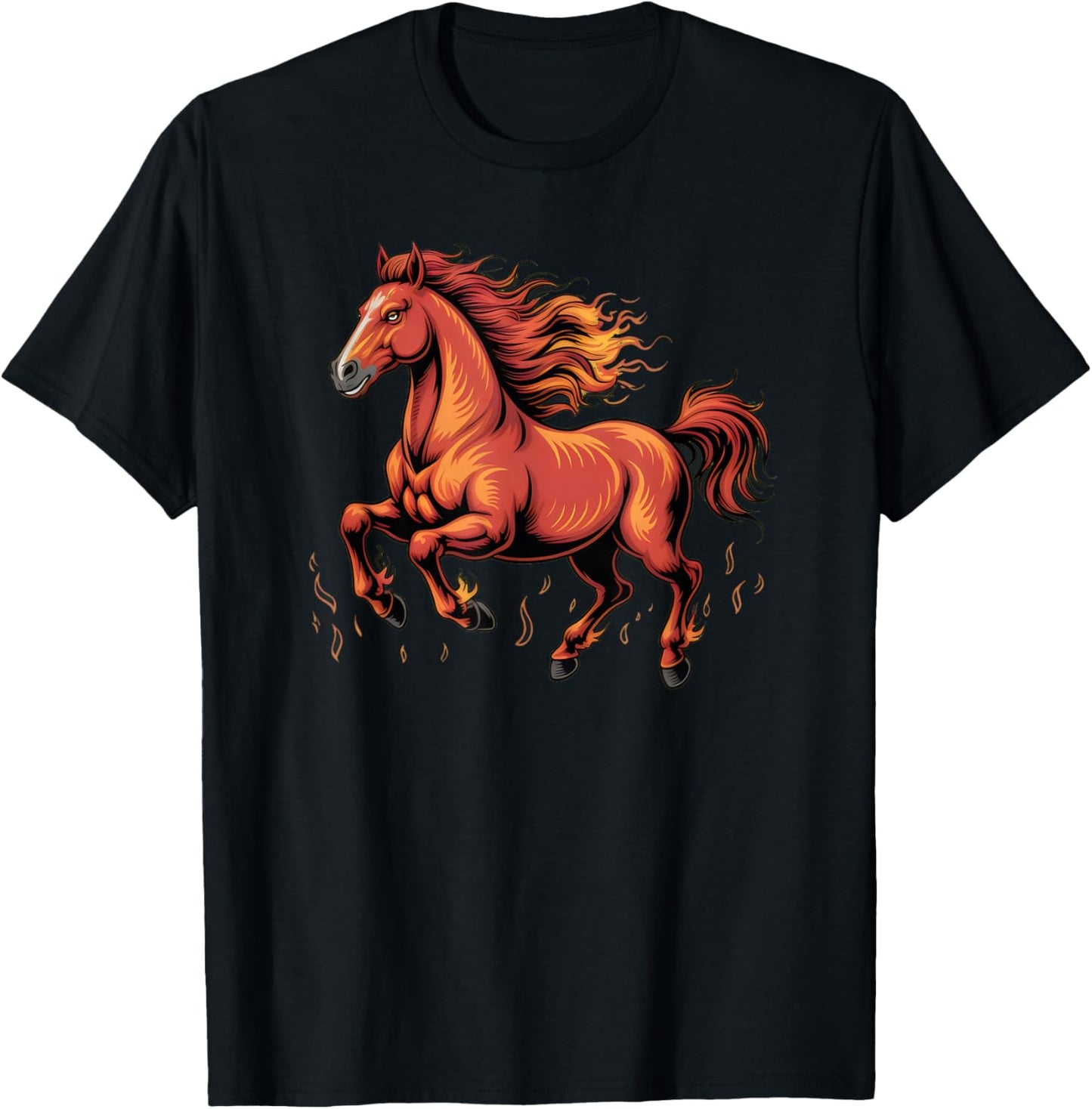 Horse Chinese New Year 2026 Fire Horse Zodiac Sign Lunar T-Shirt - T-Shirt | Black