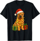 Christmas Shar Pei Dog Cute Funny Santa Hat T-Shirt - T-Shirt | Black