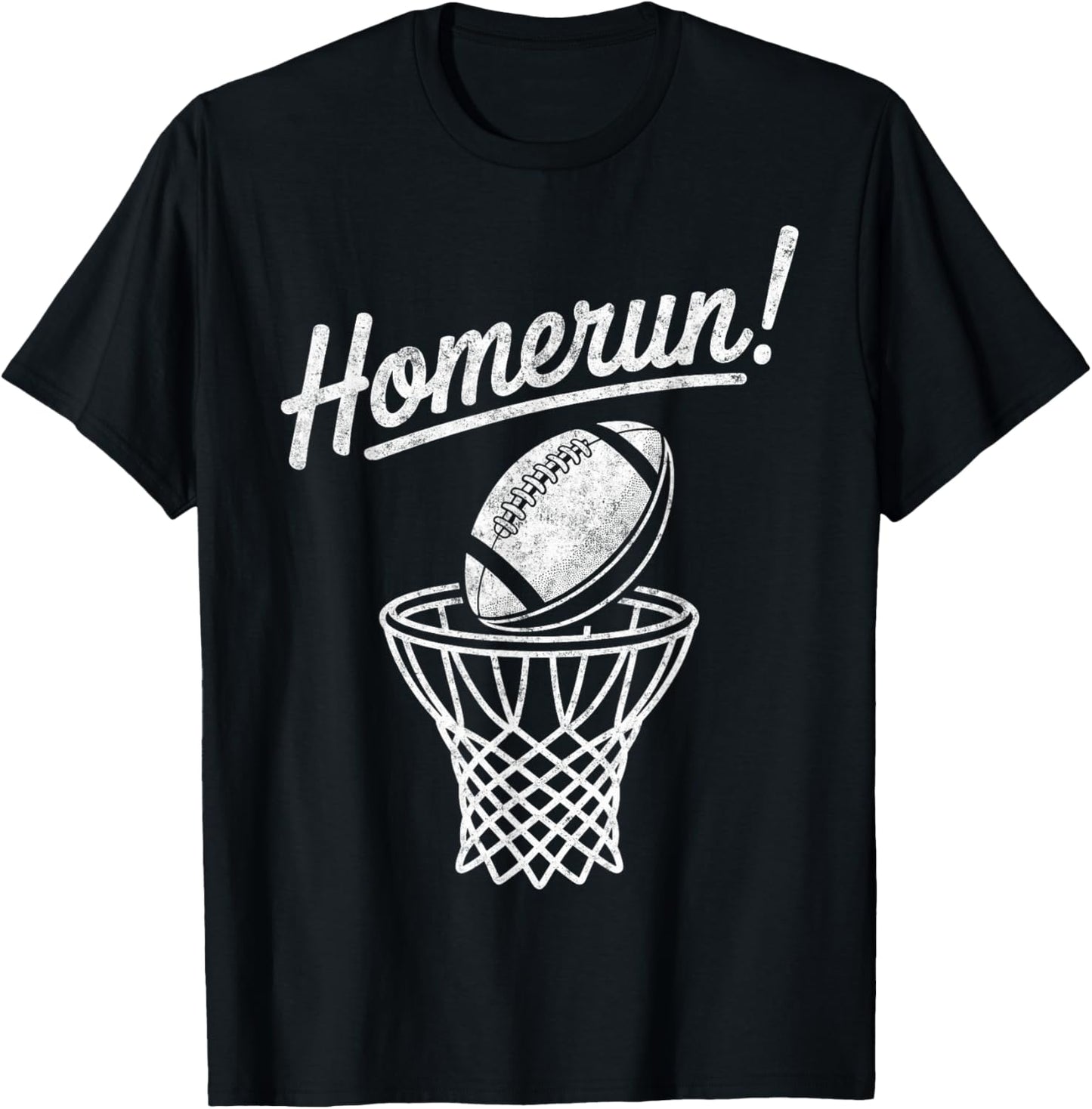 Funny Sports Homerun Football Basketball Baseball Joke T-Shirt - T-Shirt | Black